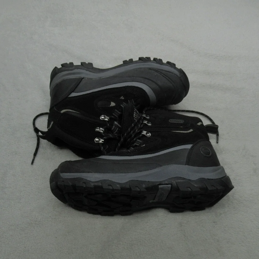 Khombu Men 8 Flume Snow Boots Black Waterproof Winter Hiking Performance Outdoor